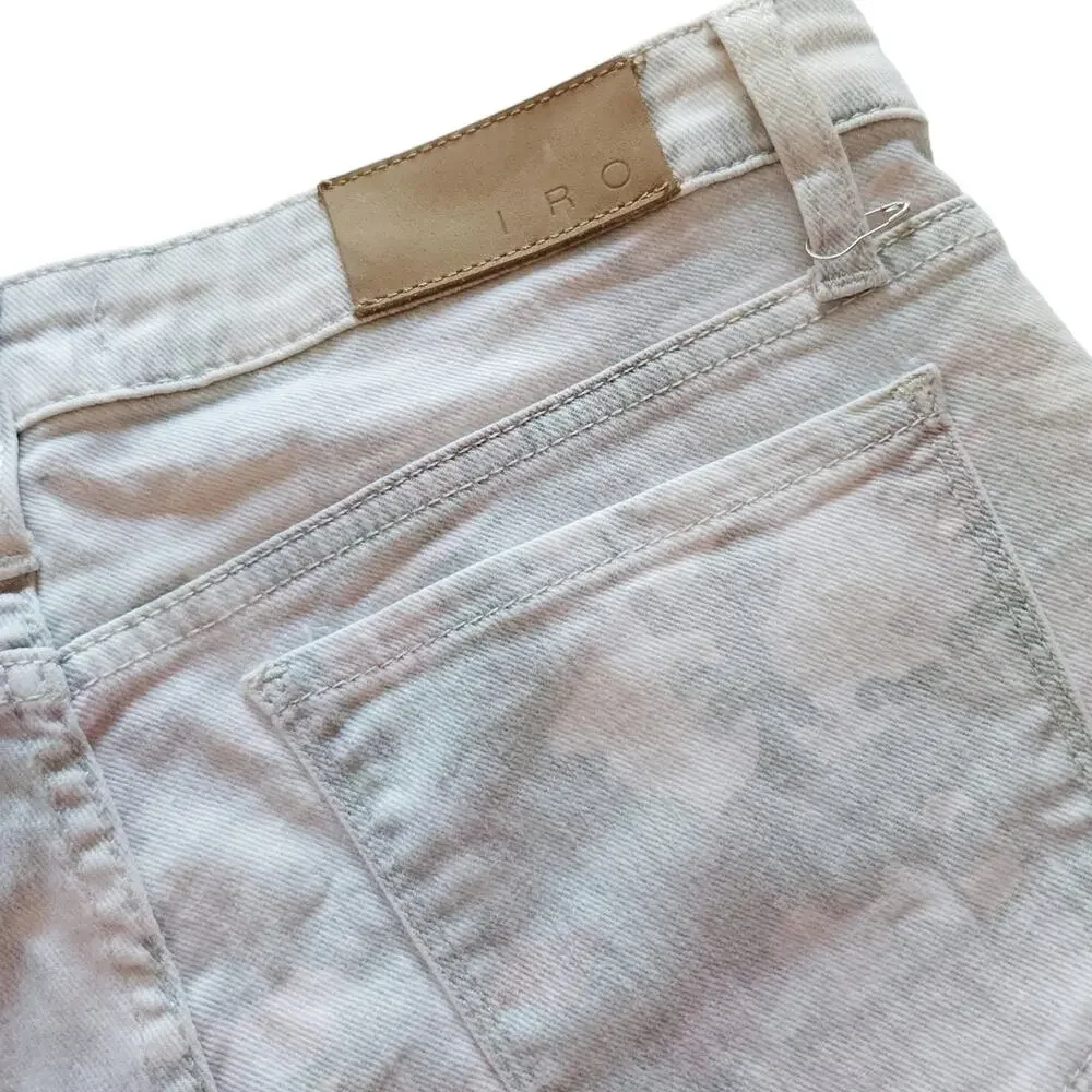 IRO Damia camo print ubran chic paint splatter denim low rise skinny jeans Sz 28 - Picture 4 of 9